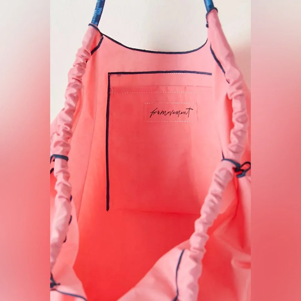Free People FP Movement Blooming Buti Tote Pink Floral Rope Gym Bag